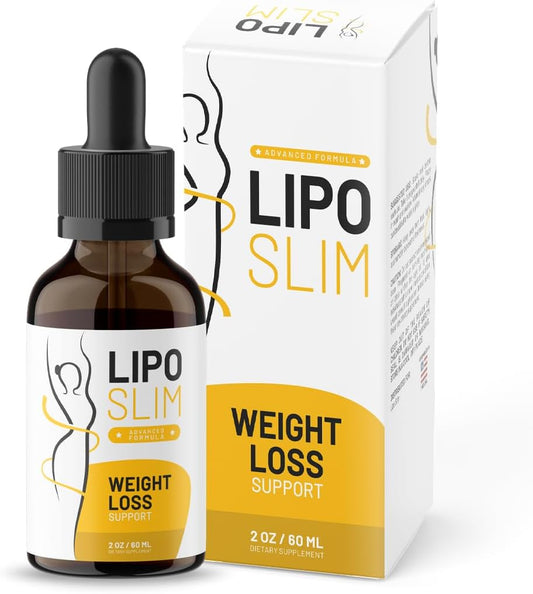 Official Drops - Daily Liquid Supplement - Advanced Formula for Natural Metabolism & Energy Support, LipoSlim for Overall Health & Wellness. One 60ml Bottle for 1 Month