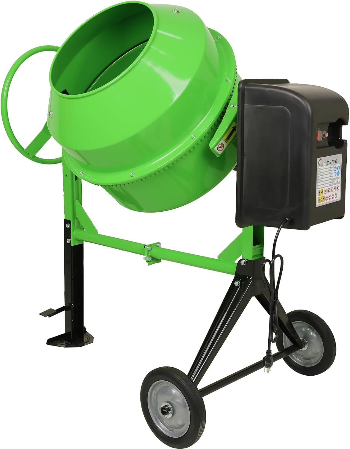 Concrete Mixer 5.7 Cu Ft Portable Wheelbarrow Electric Cement Mixing Machine for Stucco Mortar Seeds