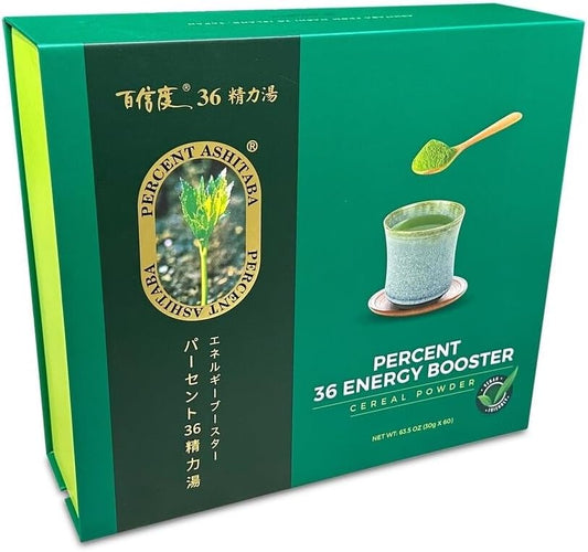Percent Ashitaba 36 Energy Booster Cereal Powder Net Wt. 63.5 oz (30g X 60)