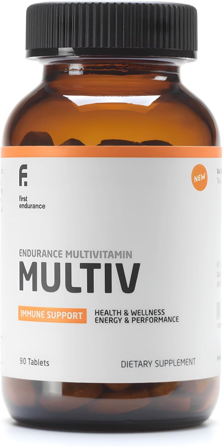 FIRST ENDURANCE MULTIV - High Potency Daily Multivitamin for Men and Women, Immune Support Vitamin Supplement for Energy, Sleep, Digestive Health, and Workout Recovery, 90 Tablets