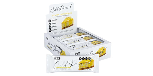 Fibre Boost Cold Pressed Lemon Cheesecake flavoured Protein Bar