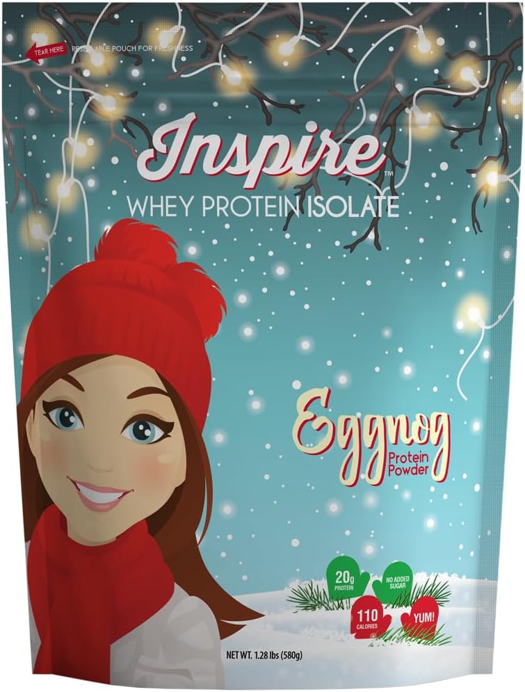 Inspire Egg Nog 20g Whey Protein Isolate Powder (20 Servings)