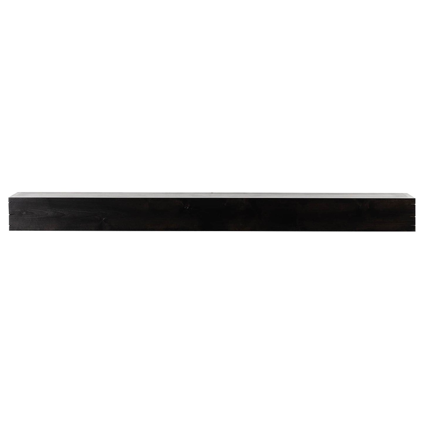 Mantels Direct 72-in W x 5-in H x 8-in D Ebony Alder Modern Fireplace Mantel WALLACE-72-PEC