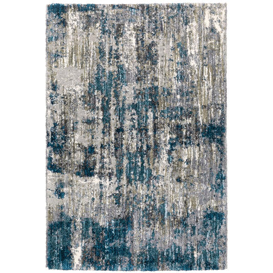 Archer Lane Campbell 6 x 9 (ft) Loomed Gray Rectangular Indoor Abstract Bohemian/Eclectic Pet Friendly Area rug