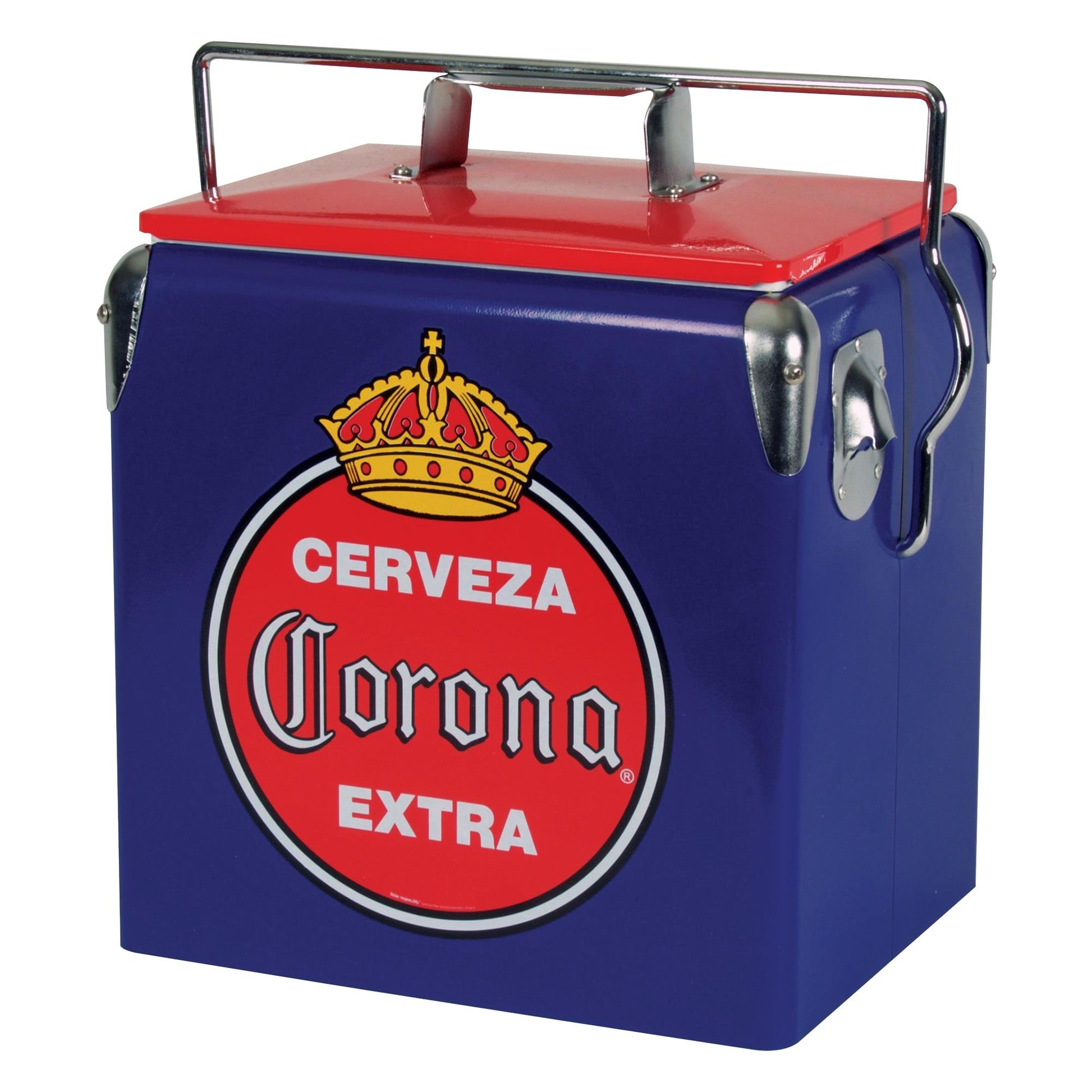 Corona Portable Blue, Red, Silver 14-Quart Insulated Chest Cooler CORVIC-13