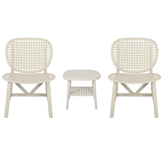 JASMODER Rattan Outdoor Sectional with White and
