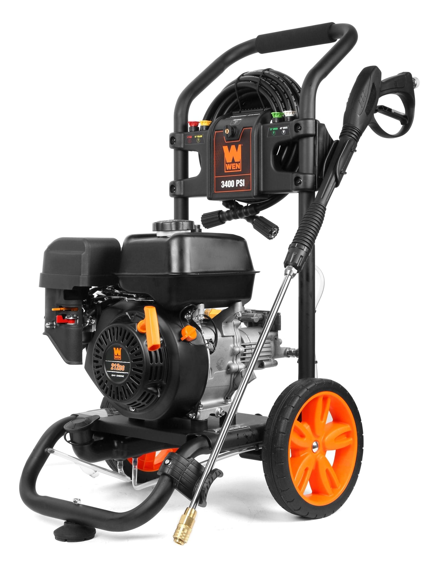 WEN 3400 PSI Cold Water Pressure Washer with 5 Spray Tips PW3400