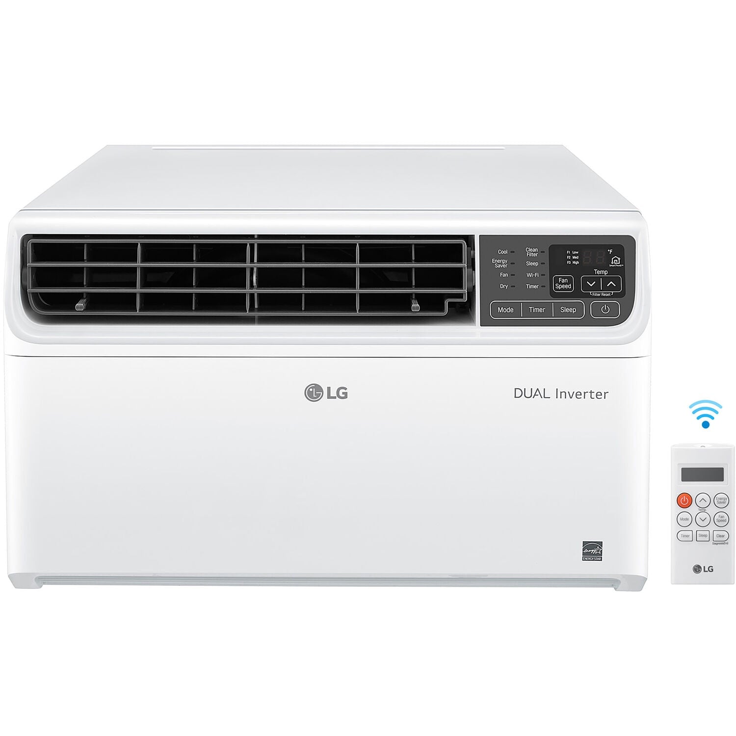 LG 550-sq ft Window Air Conditioner (115-Volt; 12000-BTU) ENERGY STAR Wi-Fi enabled LW1222IVSM