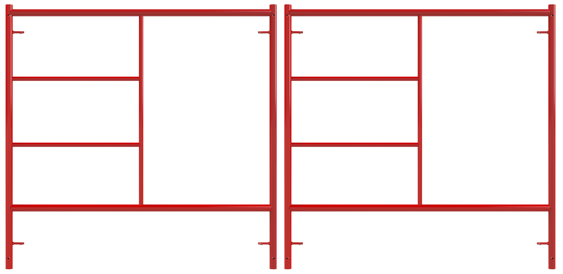 Build Frames Steel 5.42-ft H x 5.14-ft L Exterior Mason Scaffold Frame (2-Pack) 4900-lb BFS5W5HQ48P2+BFL
