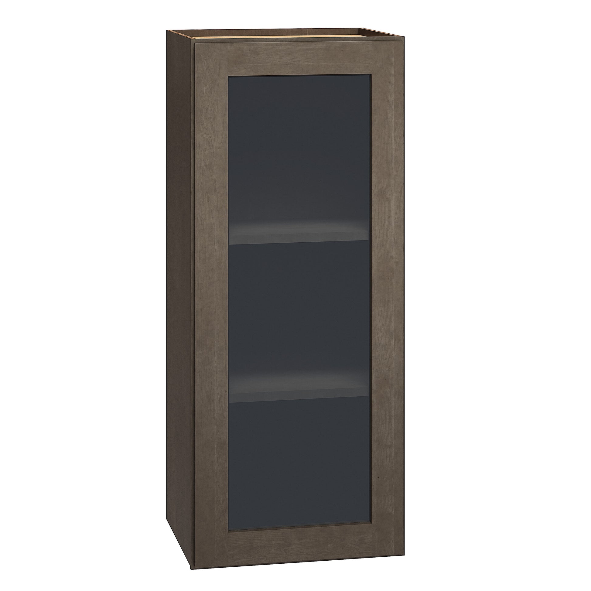 Diamond Express Jamestown 15-in W x 36-in H x 12-in D Colt Brown Wall Fully assembled Plywood Cabinet Cut for Glass Shaker