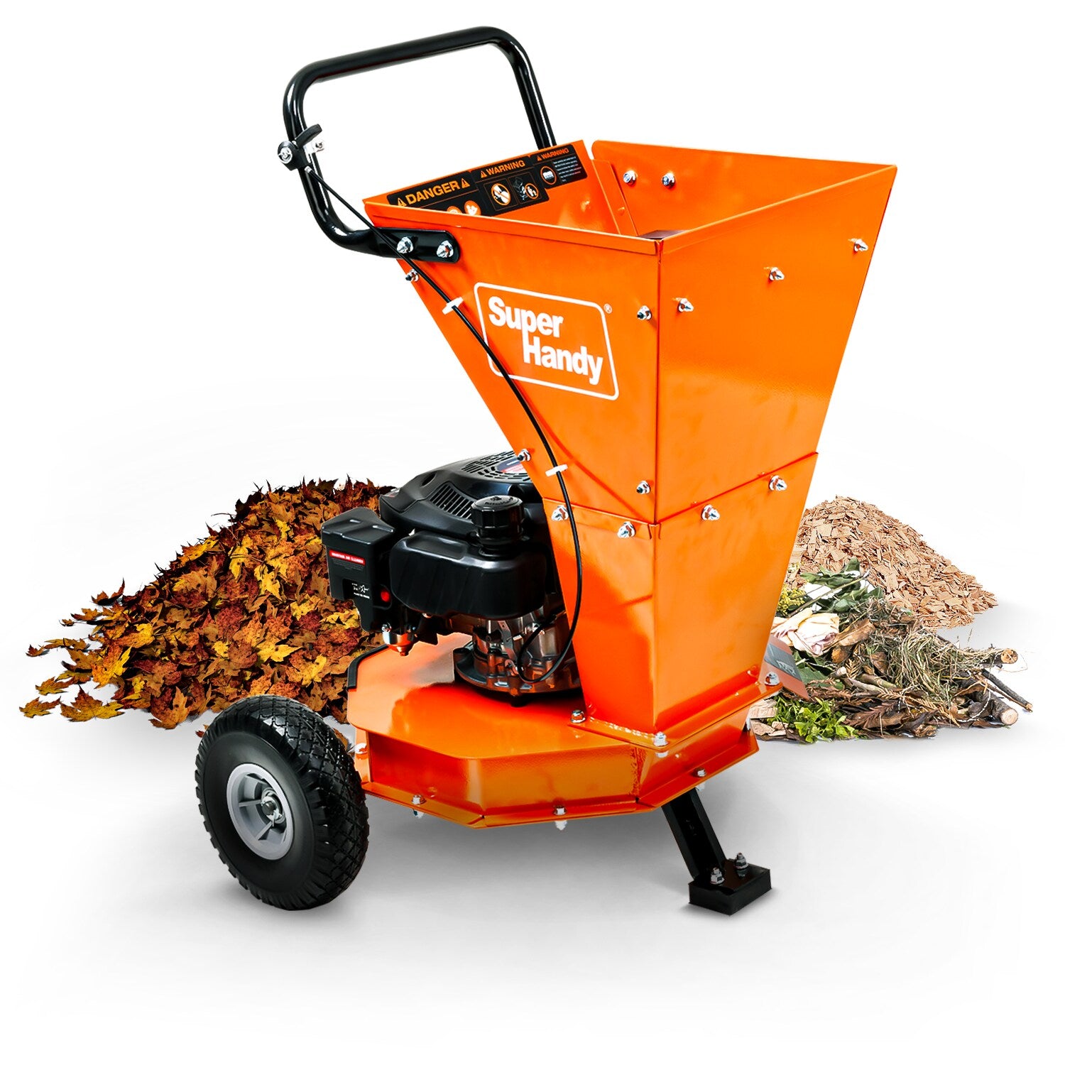 SuperHandy Gas Leaf Mulcher 145-cc 1-in Steel Gas Wood Chipper GUO083