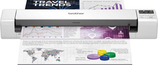 Brother - DS-940DW Compact Wireless Duplex Mobile Document Scanner - White
