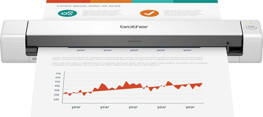 Brother - DS-640 Compact Mobile Document Scanner - White