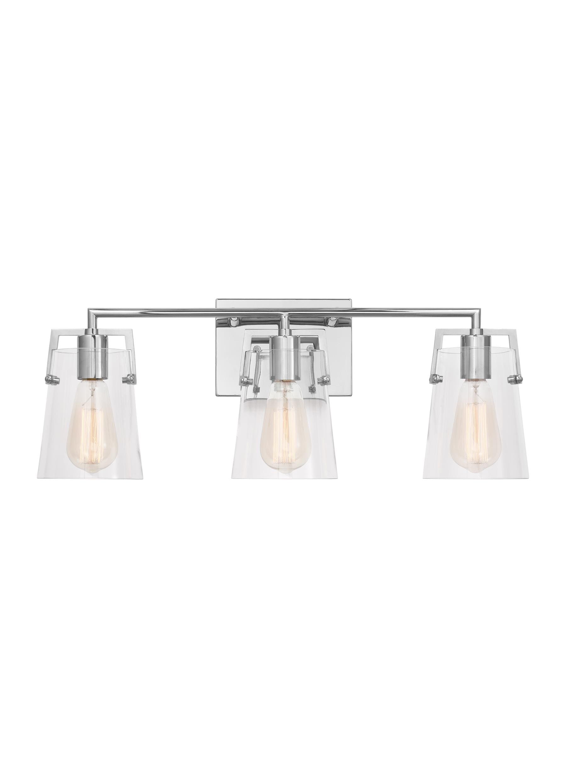 Scott Living Crofton 24-in 3 -Light Polished Chrome Modern/contemporary Vanity light