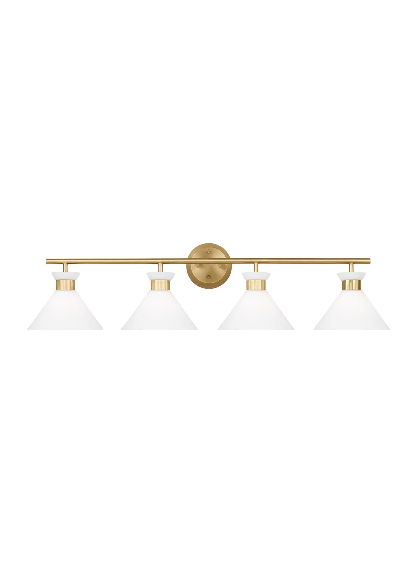 Scott Living Belcarra 36.75-in 4 -Light Satin Brass Modern/contemporary Vanity light