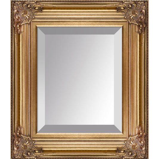 La Pastiche 20-Inches W x 18.0-Inches H Rectangle Gold Beveled Wall Mirror