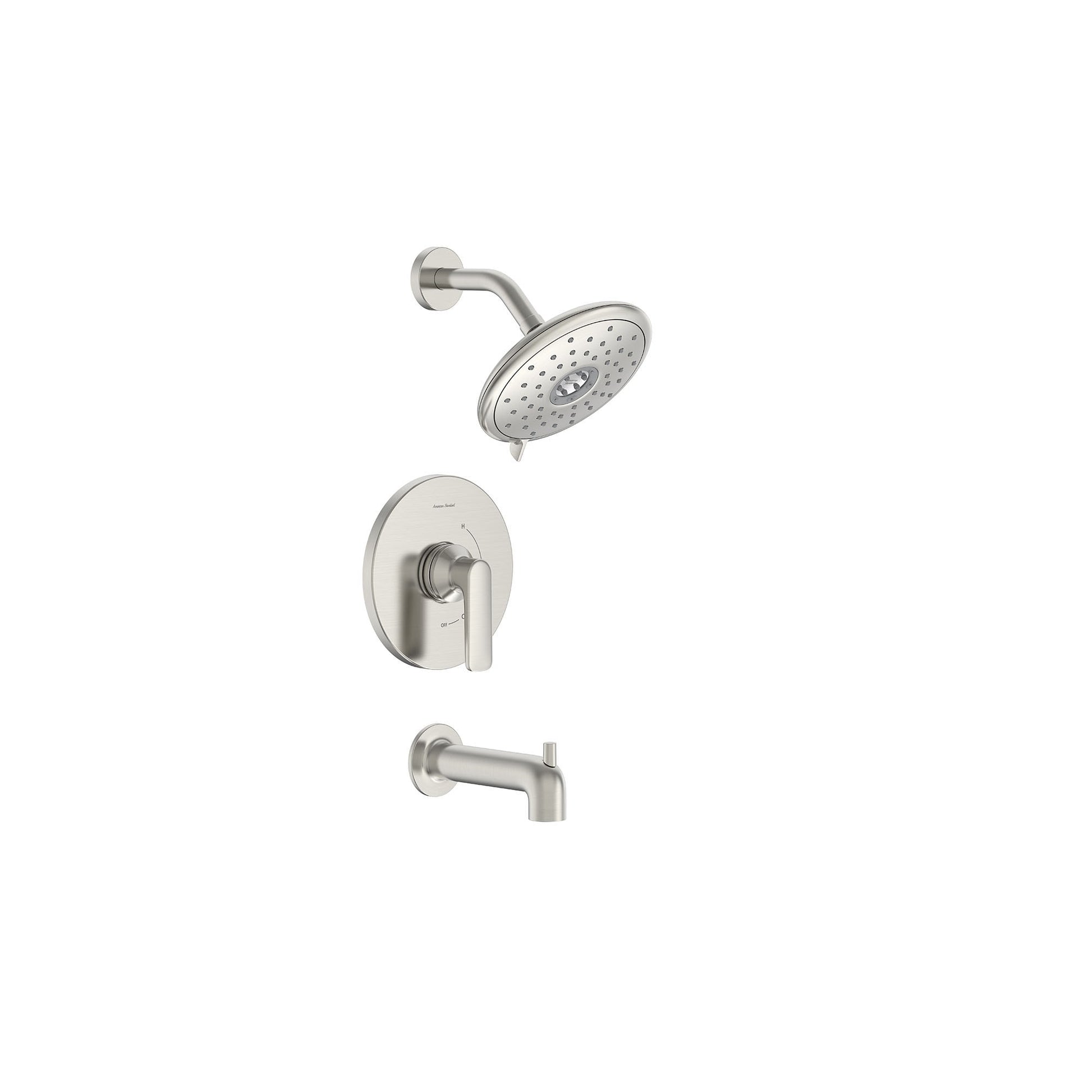 American Standard Aspirations Nickel Universal Shower Pressure balance trim 8.6875-in -ID