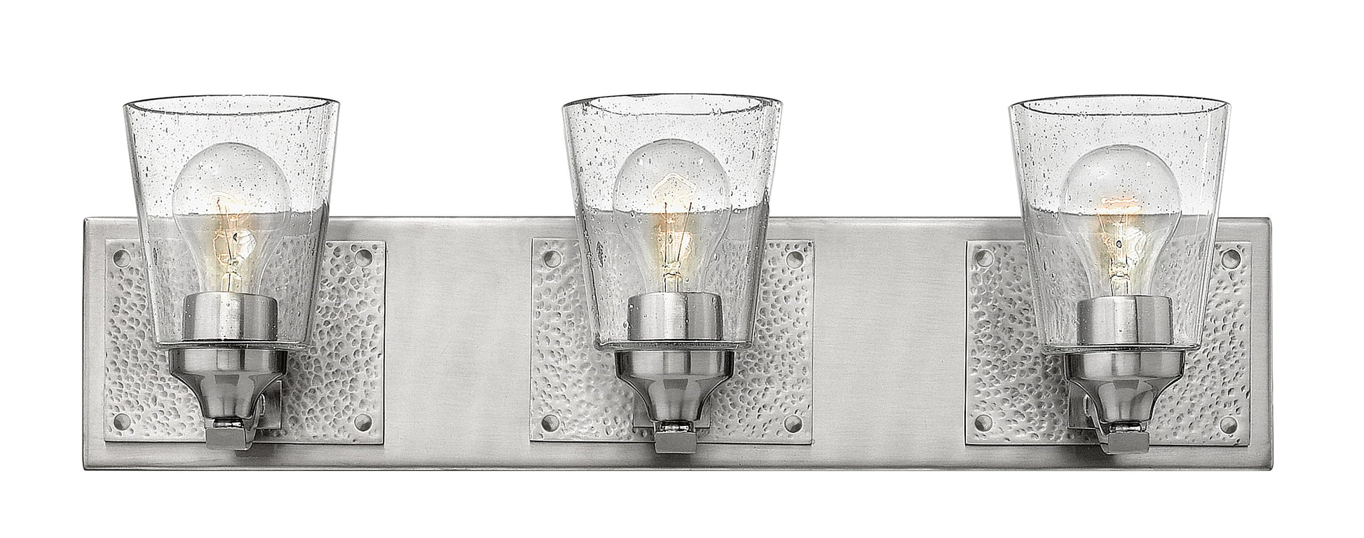 Hinkley Jackson 24-in 3 -Light Brushed Nickel Rustic Vanity light 5663091
