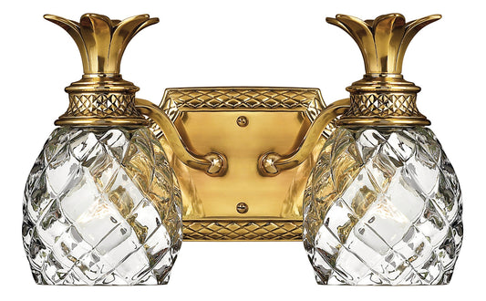 Hinkley Plantation 13-in 2 -Light Antique Brass Traditional Vanity light