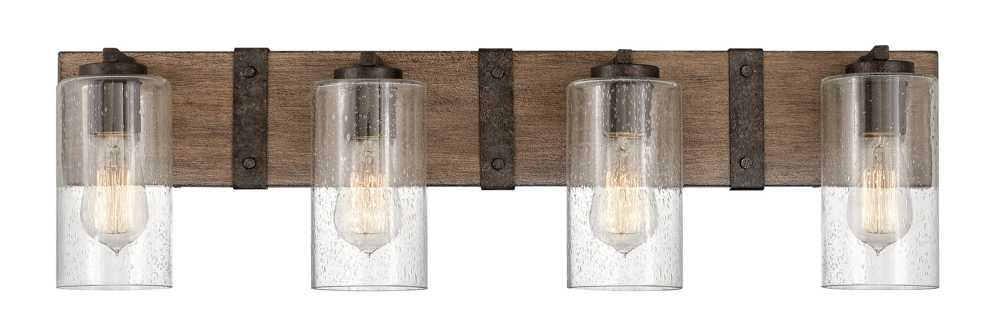 Hinkley Sawyer 30.75-in 4 -Light Matte Brown Rustic Vanity light 5663139