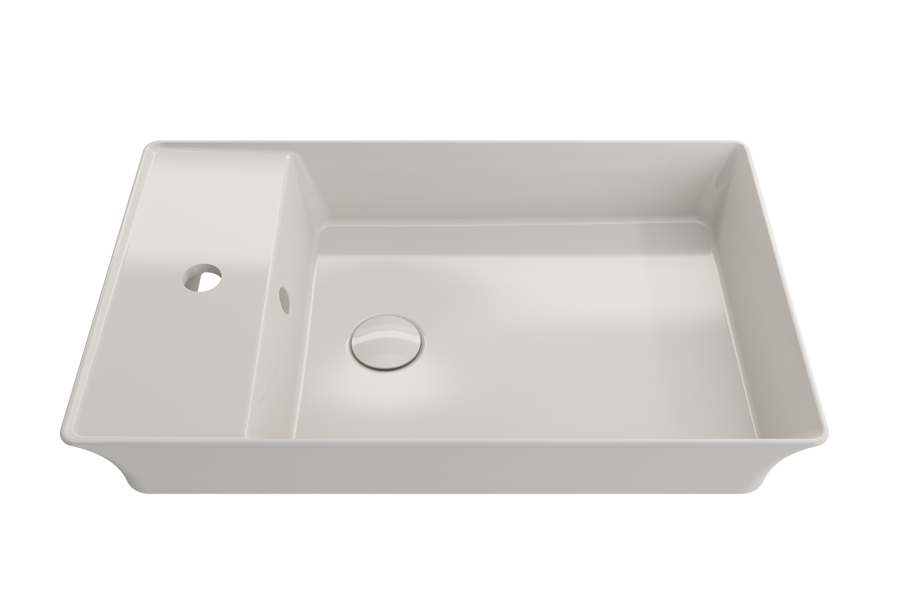 BOCCHI Fire clay Vessel Rectangular Modern Biscuit Bathroom Sink ( 23.5-Inches x 15-Inches )