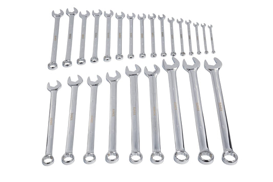 SUNEX TOOLS 25-Piece Set Metric Combination Wrench Includes Soft Case 9917MPRA