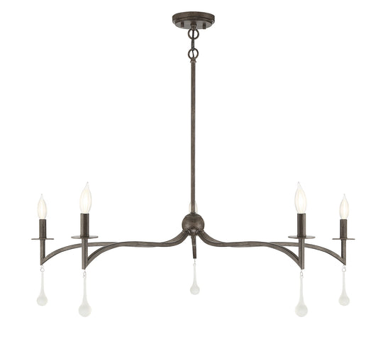 Savoy House Laramie 5 -Light Brown Traditional For Use in Bedrooms, Dining Rooms, Foyers, Kitchens, Living Rooms Chandelier