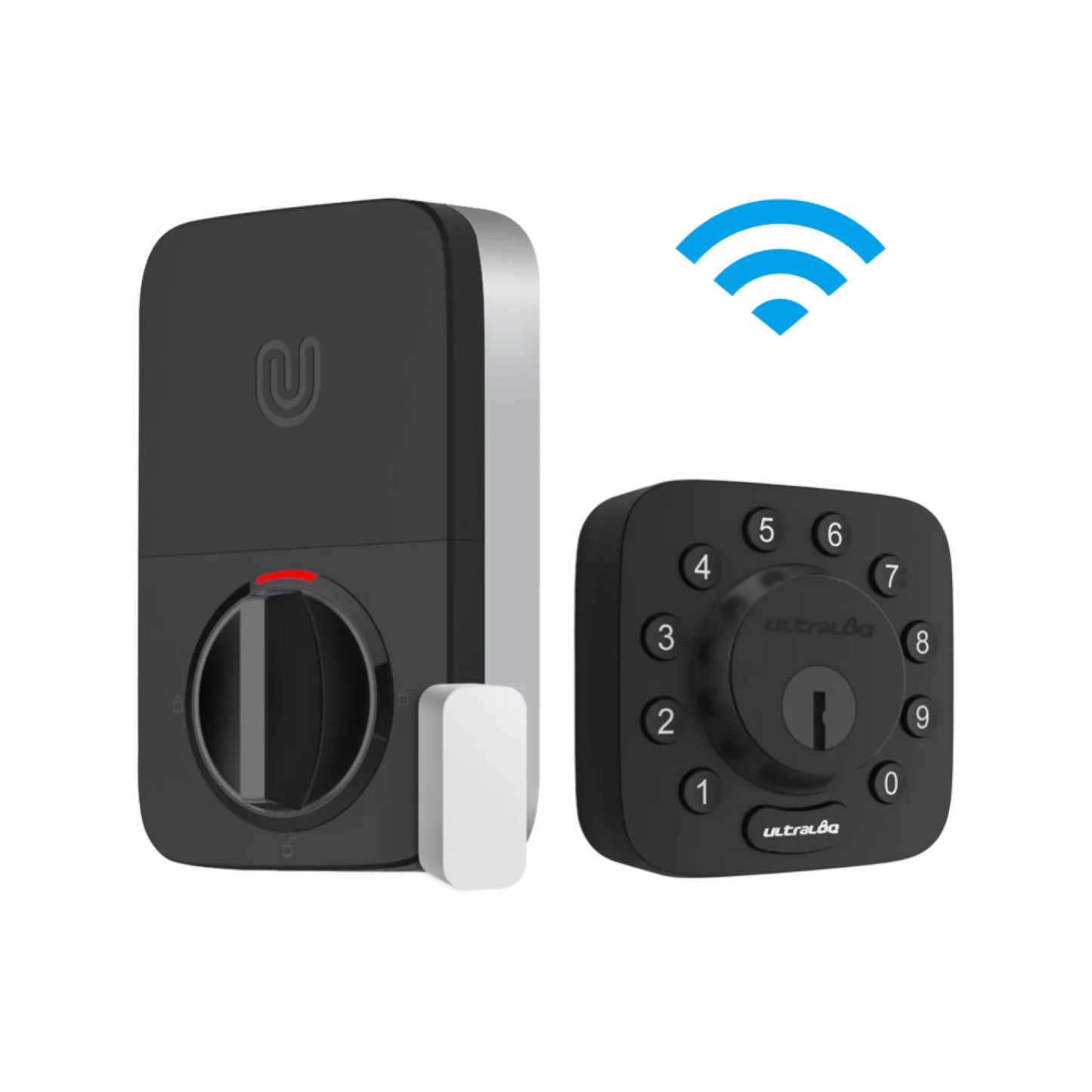 Ultraloq Black Single-Cylinder Deadbolt with Smartkey and Wi-Fi U-BOLT-WIFI-BK-B