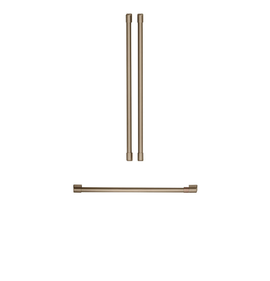 Cafe French Door Refrigerator 3 Piece Handle Kit- Brushed Bronze