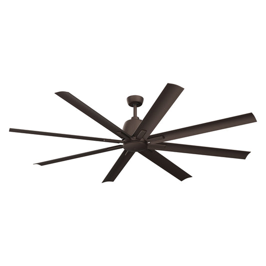 Kichler Breda 75-in Outdoor Satin Natural Bronze with Satin Natural Bronze Blades Ceiling Fan Without Light - Remote Included ( 8 -Blade ) 5648870