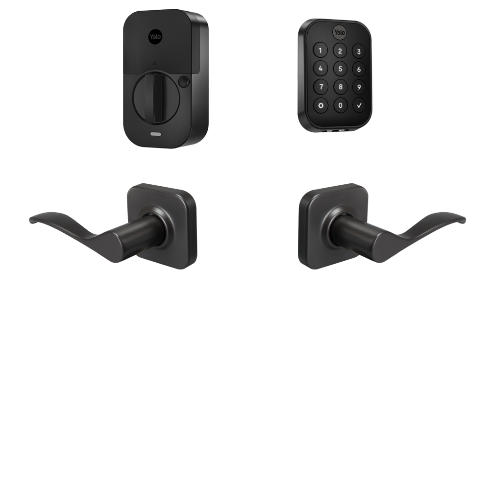 Yale Assure Lock 2 Norwood Bundle Black Suede Smart Lock Electronic Deadbolt and Handleset with Wifi Bluetooth Keypad B-YRD430-BLE-NW-BSP