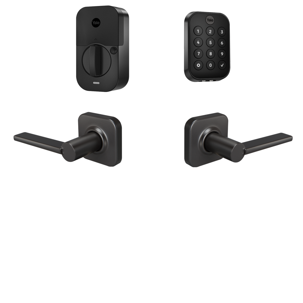 Yale Assure Lock 2 Valdosta Bundle Black Suede Smart Lock Electronic Deadbolt and Handleset with Wifi Bluetooth Keypad B-YRD430-BLE-VL-BSP