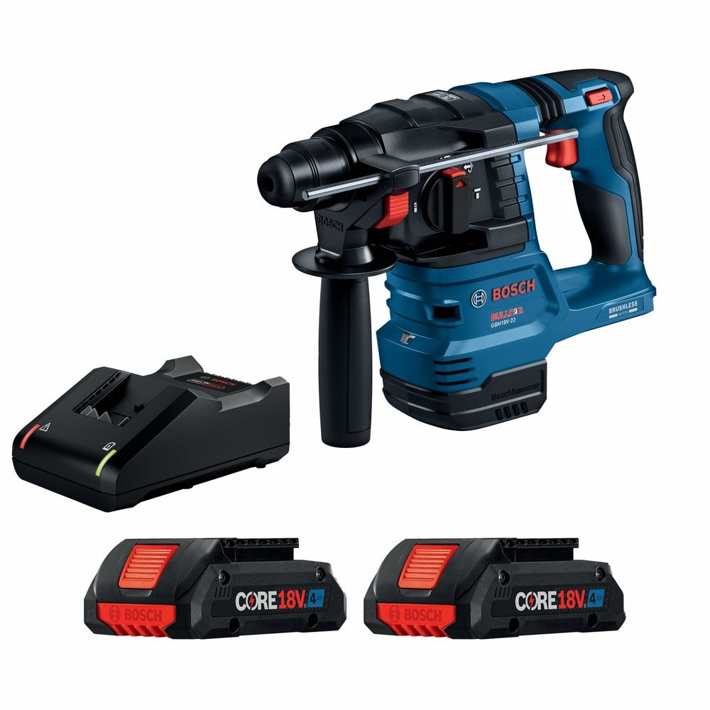 Bosch 18-volt 4-Amp 3/4-in Sds-plus Variable Speed Cordless Rotary Hammer Drill (2-Batteries Included) GBH18V-22K24