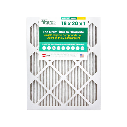 GreenTech Environmental Greentech Filter 990 16x20x1 24CASE - Non-HEPA Air Purifier Filter for Commercial Use - Removes Dust, Odors, Particulates, Pet Dander, Mold, Pollen 1X6382