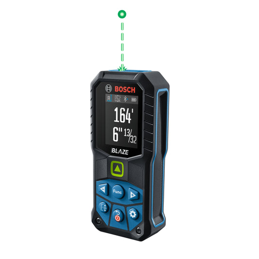 Bosch Blaze GLM165-27CGL 165-ft Indoor Green Laser Distance Measurer with Backlit Display and Bluetooth Compatibility GLM165-27CGL