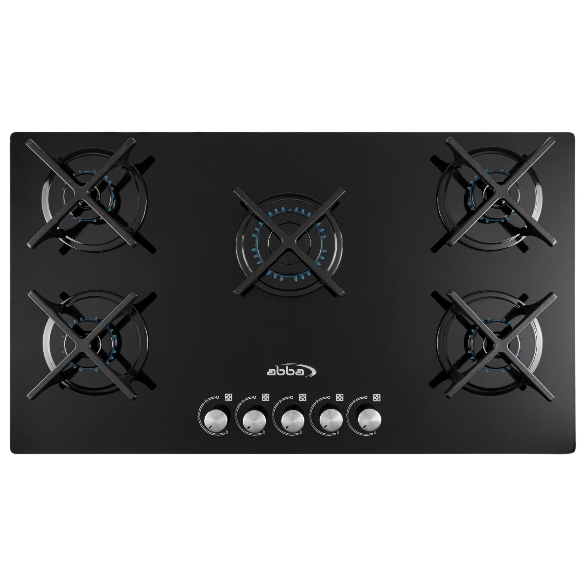 ABBA 30-in Gas Cooktop 6-in/8-in Burner Grate (Black Tempered Glass)