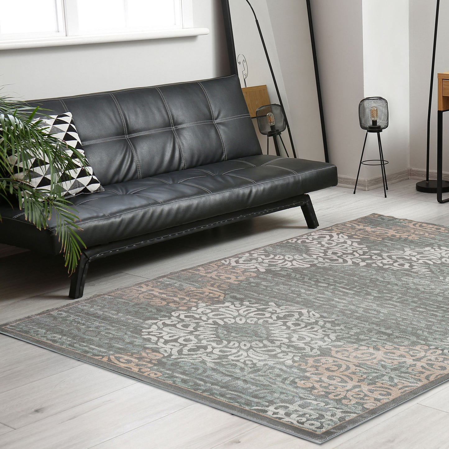 Radici USA Pisa 8 x 10 (ft) Gray Rectangular Indoor Abstract Bohemian/Eclectic Area rug