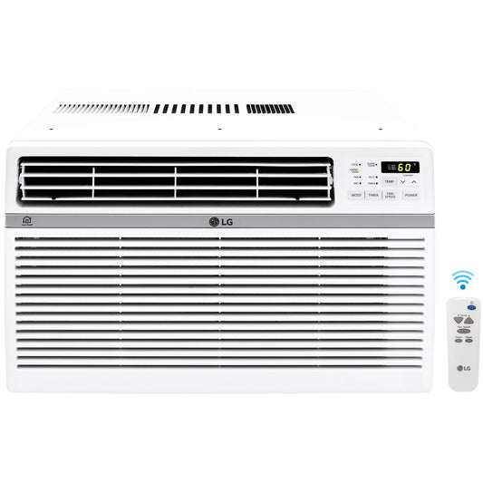 LG 550-sq ft Window Air Conditioner with Remote (115-Volt; 12000-BTU) Wi-Fi enabled LW1217ERSM