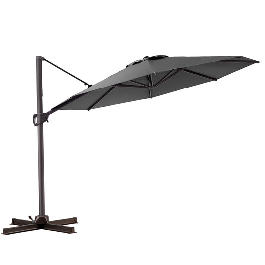Pellebant 11-Feet Steel Gray Cantilever Patio Umbrella