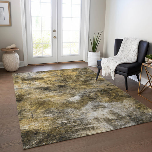 Addison Rugs Chantille ACN596MO 9 x 12 (ft) Mocha Rectangular Indoor/Outdoor Abstract Machine washable Area rug