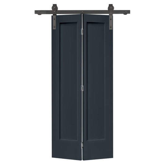 CALHOME 36-in x 80-in Charcoal Gray MDF Hollow core Single Barn Door (Hardware Included)