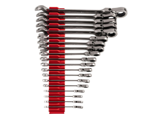 TEKTON 19 -Piece Set Metric Flexible Head Ratchet Wrench