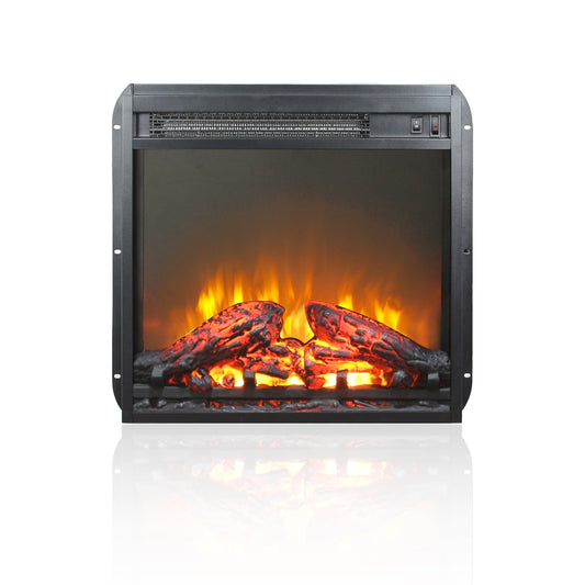 Bayfeve 19.2-in W Black Infrared Quartz Electric Fireplace BF-3307-FP