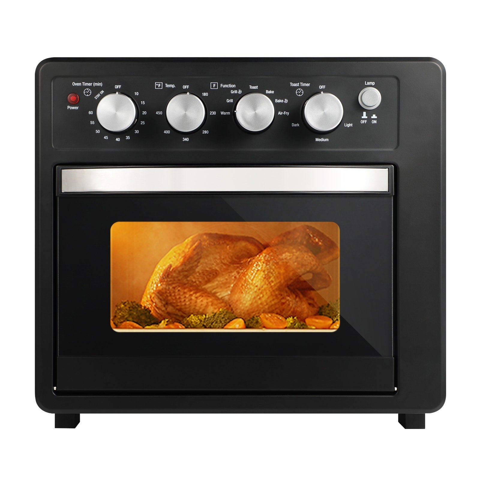 Maocao Hoom 8-Slice Black Convection Toaster Oven Automatic Shut-off (1500-Watt) MZHAZ2F7