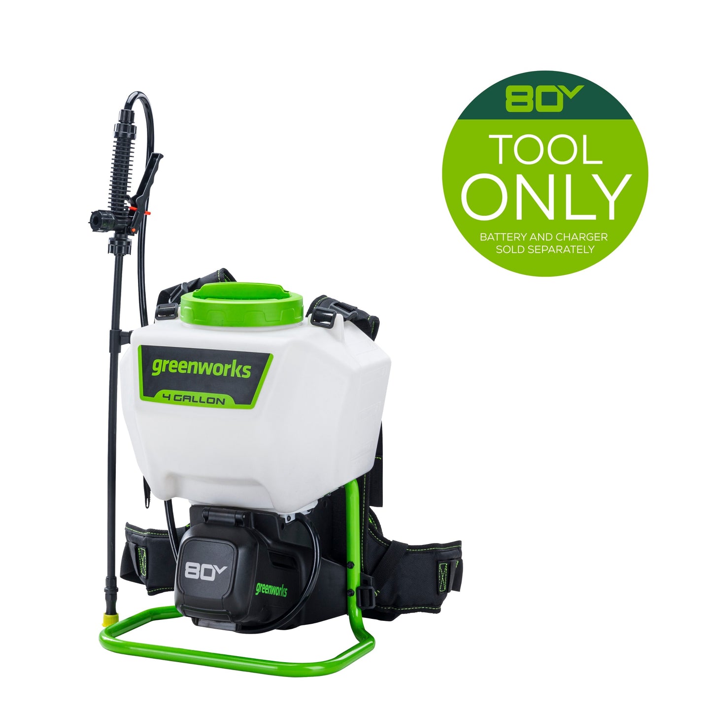 Greenworks 4-Gallon 80-volt Max Battery Operated Plastic Backpack Sprayer BPS80B00