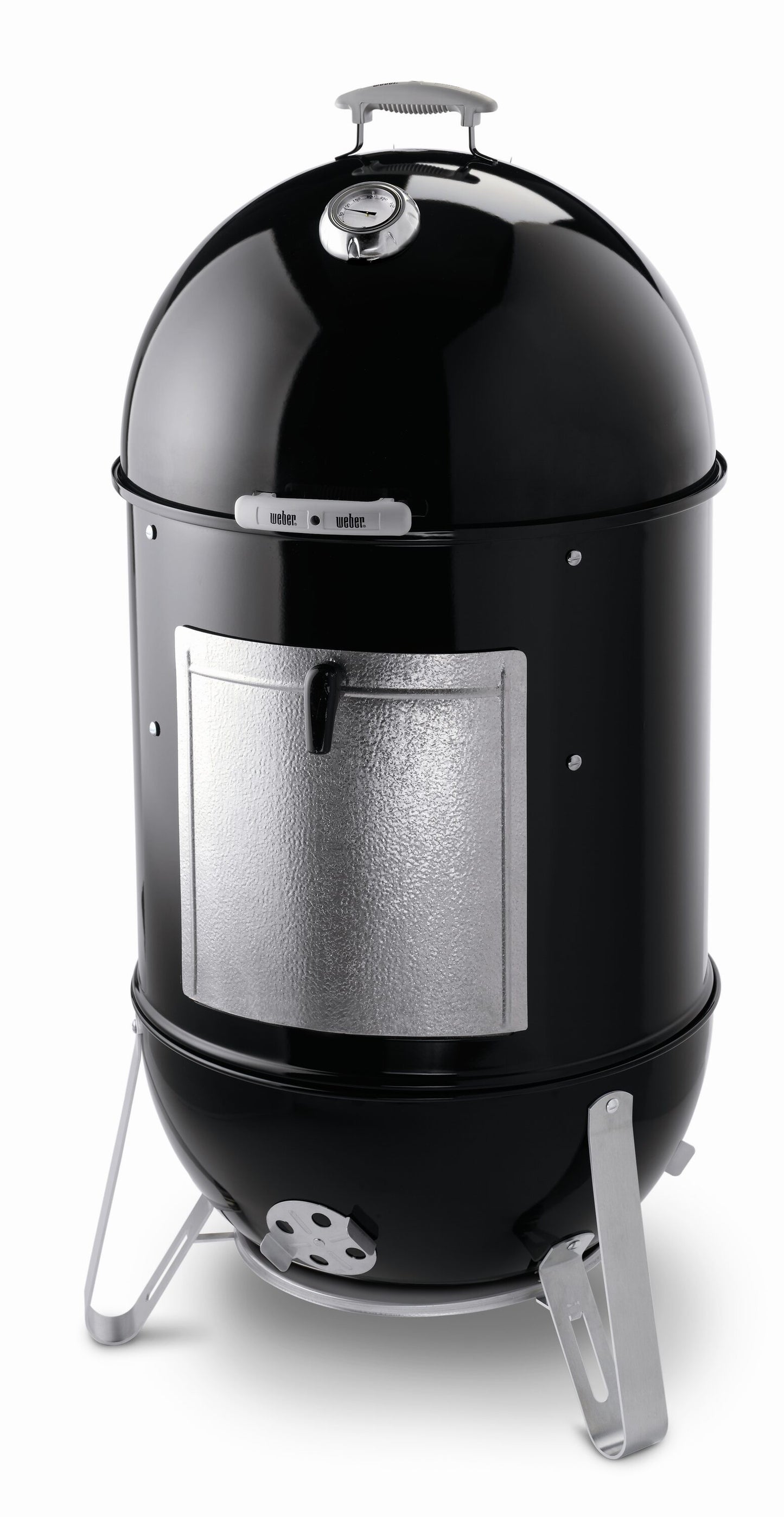 Weber 22-in Smokey Mountain Cooker 726-Sq in Black Porcelain-enamel Vertical Charcoal Smoker 731001