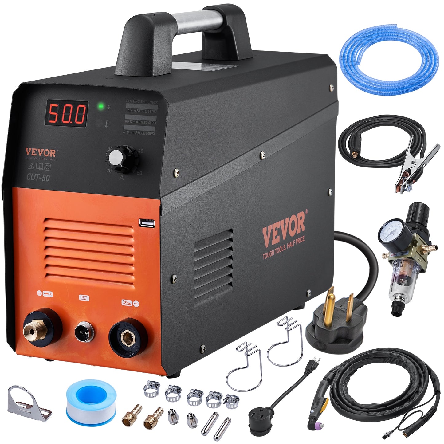 VEVOR 120 or 230-Volt 270-Amp Mig Flux-cored Wire Feed Welder DLZ50A110220V95JLV5
