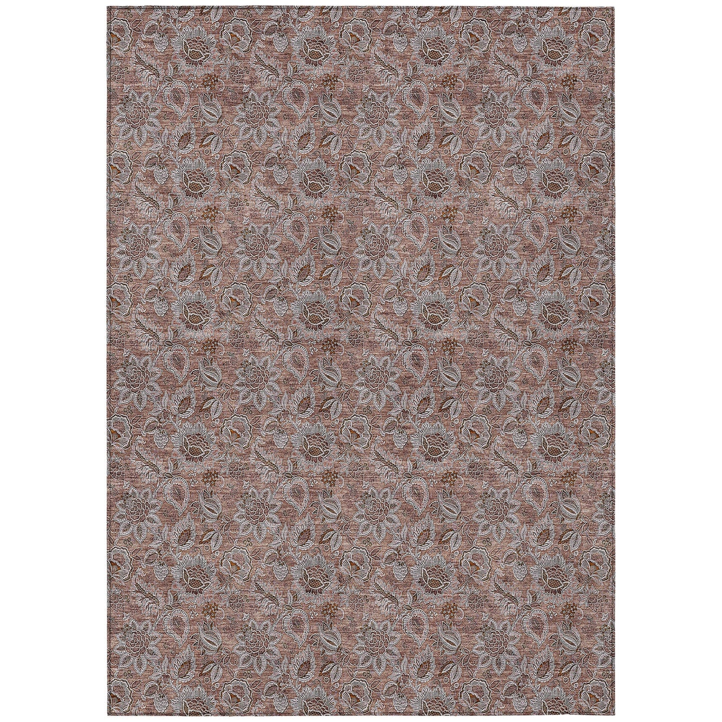 Addison Rugs Chantille ACN661CP 8 x 10 (ft) Copper Rectangular Indoor/Outdoor Geometric Machine washable Area rug