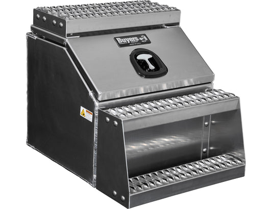 Buyers Products 29-in x 24.5-in x 22.5-in Smooth Aluminum Step Box Truck Tool Box 1705286