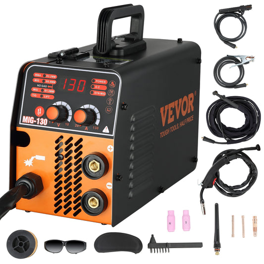 VEVOR 120 or 230-Volt 50-Amp Mig Flux-cored Wire Feed Welder DHJWQSHMIGTIGBKDNV1